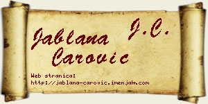 Jablana Čarović vizit kartica